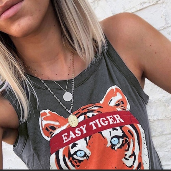 T-shirt Style Tank Top 🐅 EASY TIGER 🐅 Production Mr Blue 👀 - Picture 3 of 3